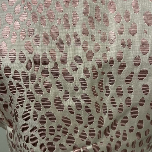 Crown & Ivy Light Pink Women's Short Puff Sleeve Jacquard Cocktail Dress Size 6 - Picture 5 of 11